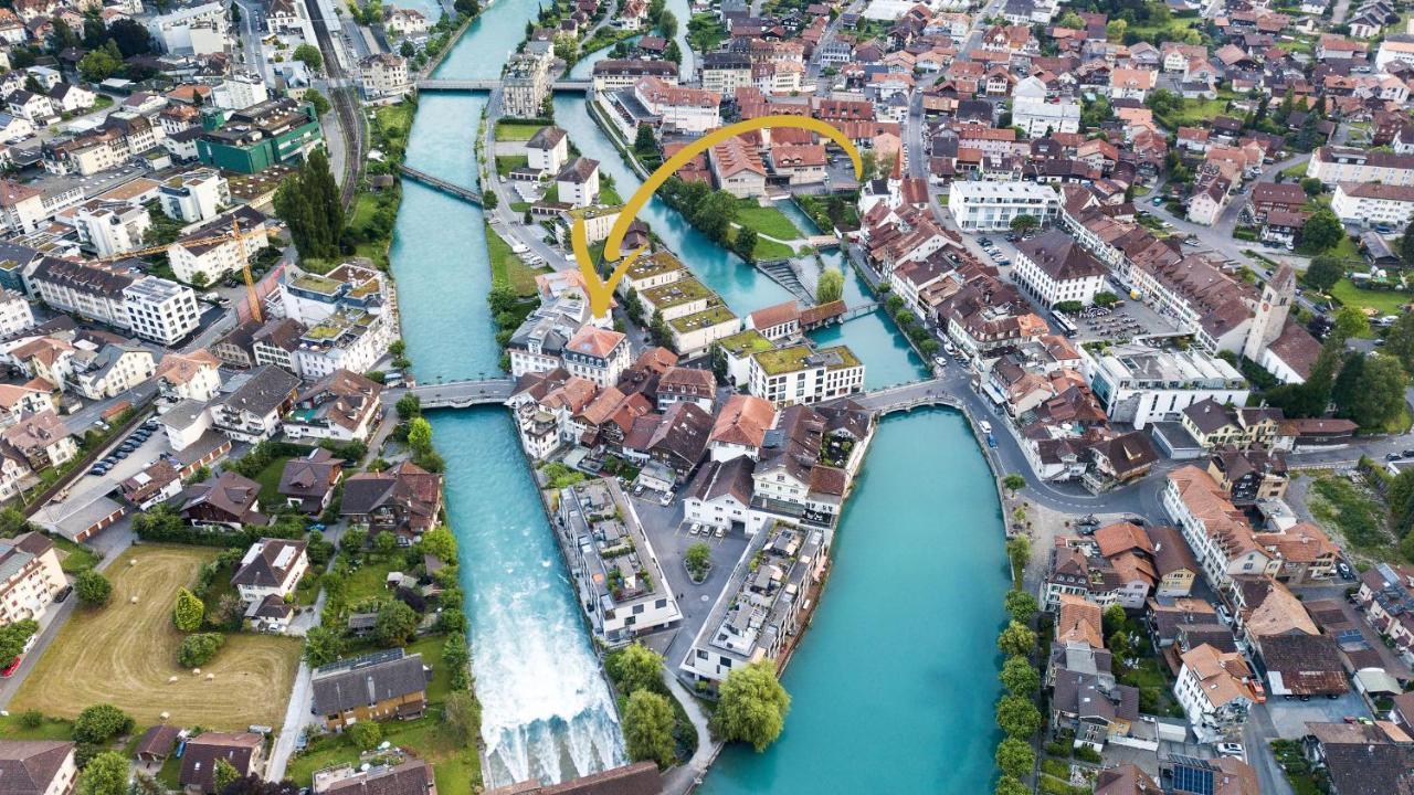 Aparthotel Krone - Self Check-In Unterseen Eksteriør bilde